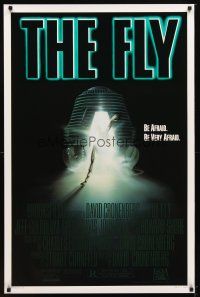 9w205 FLY 1sh '86 David Cronenberg, Jeff Goldblum, cool sci-fi art by Mahon!