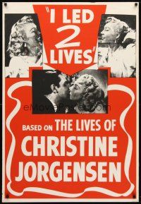 9w001 GLEN OR GLENDA 1sh '53 Bela Lugosi, Ed Wood's transvestite classic, I Led 2 Lives!