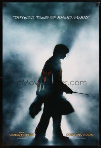 9w254 HARRY POTTER & THE GOBLET OF FIRE teaser DS 1sh '05 cool image of Daniel Radcliffe!