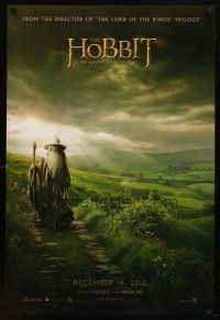 9w263 HOBBIT: AN UNEXPECTED JOURNEY teaser DS 1sh '12 cool image of Ian McKellen as Gandalf!