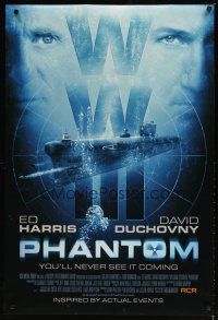 9w576 PHANTOM int'l DS 1sh '13 cool image of Ed Harris, David Duchovny & submarine!