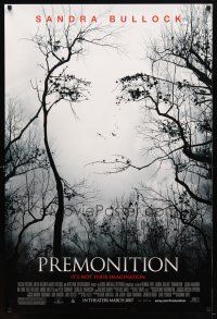 9w597 PREMONITION advance DS 1sh '07 Sandra Bullock, Julian McMahon, cool woman in tree design!