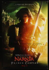 9w601 PRINCE CASPIAN teaser DS 1sh '08 Ben Barnes in the title role, cool fantasy imagery, Narnia!