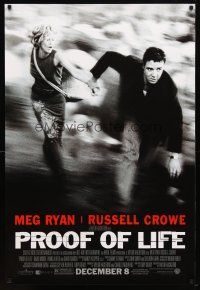 9w609 PROOF OF LIFE advance 1sh '00 Meg Ryan & Russell Crowe on the run in South America!