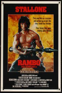 9w626 RAMBO FIRST BLOOD PART II 1sh '85 no man, no law, no war can stop Sylvester Stallone!