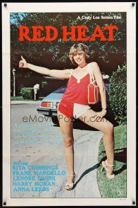 9w634 RED HEAT 1sh '81 sexy hitchhiker Rita Cummings gets caught up in a bizarre mystery!