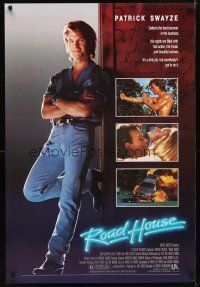 9w647 ROAD HOUSE 1sh '89 full-length Patrick Swayze is the best bouncer in the business!