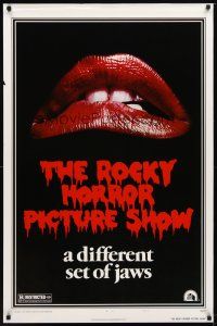 9w651 ROCKY HORROR PICTURE SHOW style A 1sh R80s close up lips image, a different set of jaws!