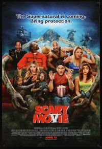 9w674 SCARY MOVIE 5 advance DS 1sh '13 the supernatural is coming, bring protection, Charlie Sheen!