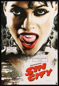 9w004 SIN CITY teaser DS 1sh '05 graphic novel by Frank Miller, sexy Rosario Dawson as Gail!