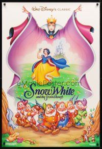 9w716 SNOW WHITE & THE SEVEN DWARFS DS 1sh R93 Walt Disney animated cartoon fantasy classic!