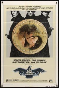 9x002 3 DAYS OF THE CONDOR 1sh '75 secret agent Robert Redford & Faye Dunaway!
