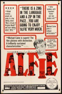 9x024 ALFIE 1sh '66 British cad Michael Caine loves them and leaves them, ask any girl!