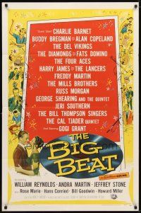 9x093 BIG BEAT 1sh '58 early blues & rock and roll artists including Fats Domino!