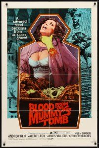 9x106 BLOOD FROM THE MUMMY'S TOMB 1sh '72 AIP, art of sexy women & severed hand!