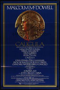 9x145 CALIGULA int'l 1sh '80 Malcolm McDowell, Penthouse's Bob Guccione sex epic!