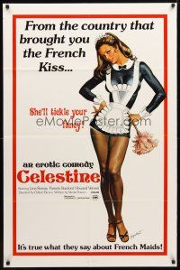 9x158 CELESTINE 1sh '74 Jesus Franco, it's true what they say about French Maids!