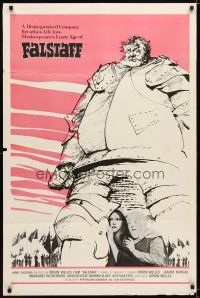 9x164 CHIMES AT MIDNIGHT 1sh '65 Campanadas a Medianoche, Orson Welles as Shakespeare's Falstaff