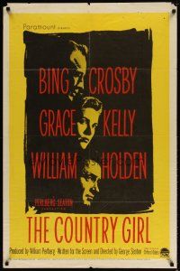 9x186 COUNTRY GIRL 1sh '54 Grace Kelly, Bing Crosby, William Holden, by Clifford Odets!