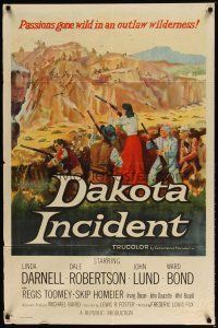 9x190 DAKOTA INCIDENT 1sh '56 Linda Darnell, passions gone wild in an outlaw wilderness!