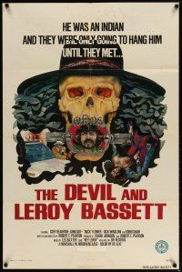 9x208 DEVIL & LEROY BASSETT 1sh '73 they were only going to hang him, western horror, wild art!
