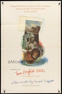 9x918 TWO ENGLISH GIRLS English 1sh '71 Francois Truffaut directed, Jean-Pierre Leaud!