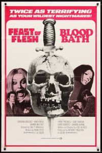 9x269 FEAST OF FLESH/BLOOD BATH 1sh '70s twice as terrifying double-bill!