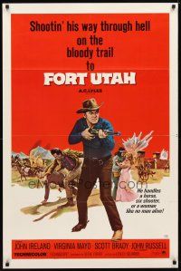 9x287 FORT UTAH 1sh '66 Virginia Mayo, cowboy John Ireland vowed to kill no more!