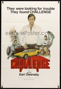 9x289 FRANK CHALLENGE MANHUNTER int'l 1sh '74 cool image of spy Earl Owensby in the title role!
