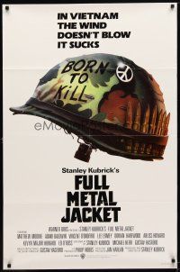 9x300 FULL METAL JACKET advance 1sh '87 Stanley Kubrick Vietnam War movie, Castle art!