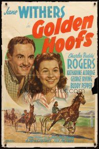 9x318 GOLDEN HOOFS 1sh '41 great art of Jane Withers & Charles 