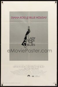 9x427 LADY SINGS THE BLUES 1sh '72 Diana Ross in her film debut as singer Billie Holiday!