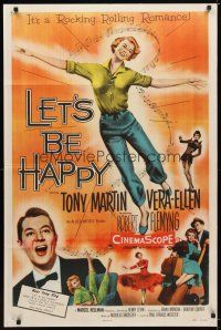 9x440 LET'S BE HAPPY 1sh '57 Vera-Ellen & Tony Martin in a rocking and rolling romance!