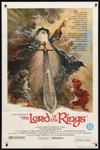 9x461 LORD OF THE RINGS 1sh '78 Ralph Bakshi cartoon, classic J.R.R. Tolkien novel, Tom Jung art!