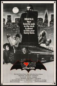 9x468 LOVE AT FIRST BITE 1sh '79 AIP, wacky vampire image of George Hamilton as Dracula!