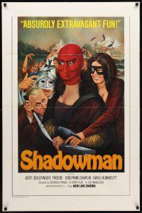 9x736 SHADOWMAN 1sh '75 Nuits rouges, art from wacky Georges Franju mystery!