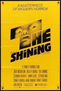 9x743 SHINING re-strike 1sh '80s Stephen King & Stanley Kubrick horror, crazy Jack Nicholson!