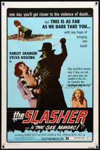 9x766 SLASHER 1sh '74 Farley Granger is the sex maniac who kills only beautiful women!