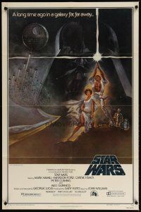 9x802 STAR WARS third printing style A 1sh '77 George Lucas classic sci-fi epic, art by Tom Jung!