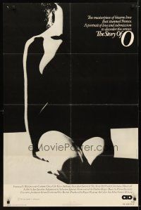 9x811 STORY OF O 1sh '76 Histoire d'O, Udo Kier, x-rated, sexy silhouette image!