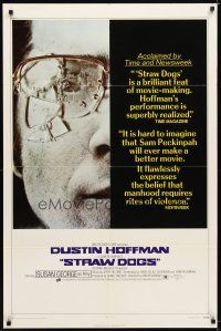 9x817 STRAW DOGS style C 1sh '72 directed by Sam Peckinpah, Dustin Hoffman w/broken glasses!