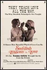 9x841 SWEDISH LESSONS IN LOVE 1sh '73 they teach love all the way, Swedish Schoolgirls!