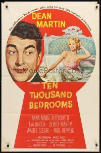 9x873 TEN THOUSAND BEDROOMS style D 1sh '57 art of Dean Martin & sexy Anna Maria Alberghetti in bed