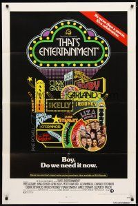 9x881 THAT'S ENTERTAINMENT 1sh '74 classic MGM Hollywood scenes, it's a celebration!