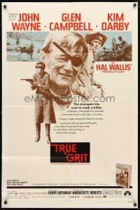 9x915 TRUE GRIT 1sh '69 John Wayne as Rooster Cogburn, Kim Darby, Glen Campbell