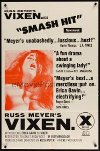 9x937 VIXEN reviews 1sh '68 classic Russ Meyer, sexy naked Erica Gavin!