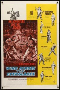 9x977 WIND ACROSS THE EVERGLADES 1sh '58 Burl Ives, written by Budd Schulberg, Nicholas Ray
