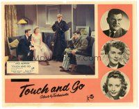 9y938 TOUCH & GO English LC '55 image of Jack Hawkins, Margaret Johnston & cast!
