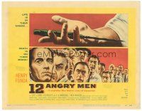 9y002 12 ANGRY MEN TC '57 Henry Fonda, Sidney Lumet courtroom jury classic, life is in their hands!