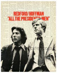 9y009 ALL THE PRESIDENT'S MEN TC '76 Dustin Hoffman & Robert Redford as Woodward & Bernstein!